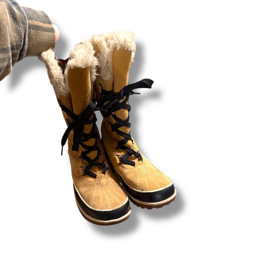 Sorel Tivoli High II Boots Women's Size‎ 7.5 Waterproof Lace Up Faux Fur Lined - Picture 3 of 7